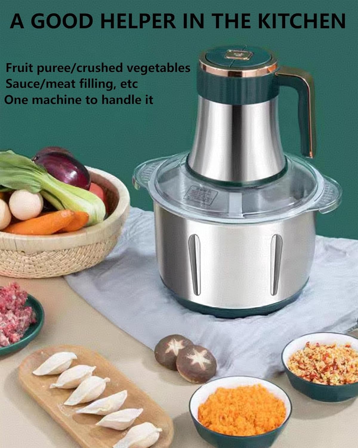 SilverChop - 3L Electric Food Processor
