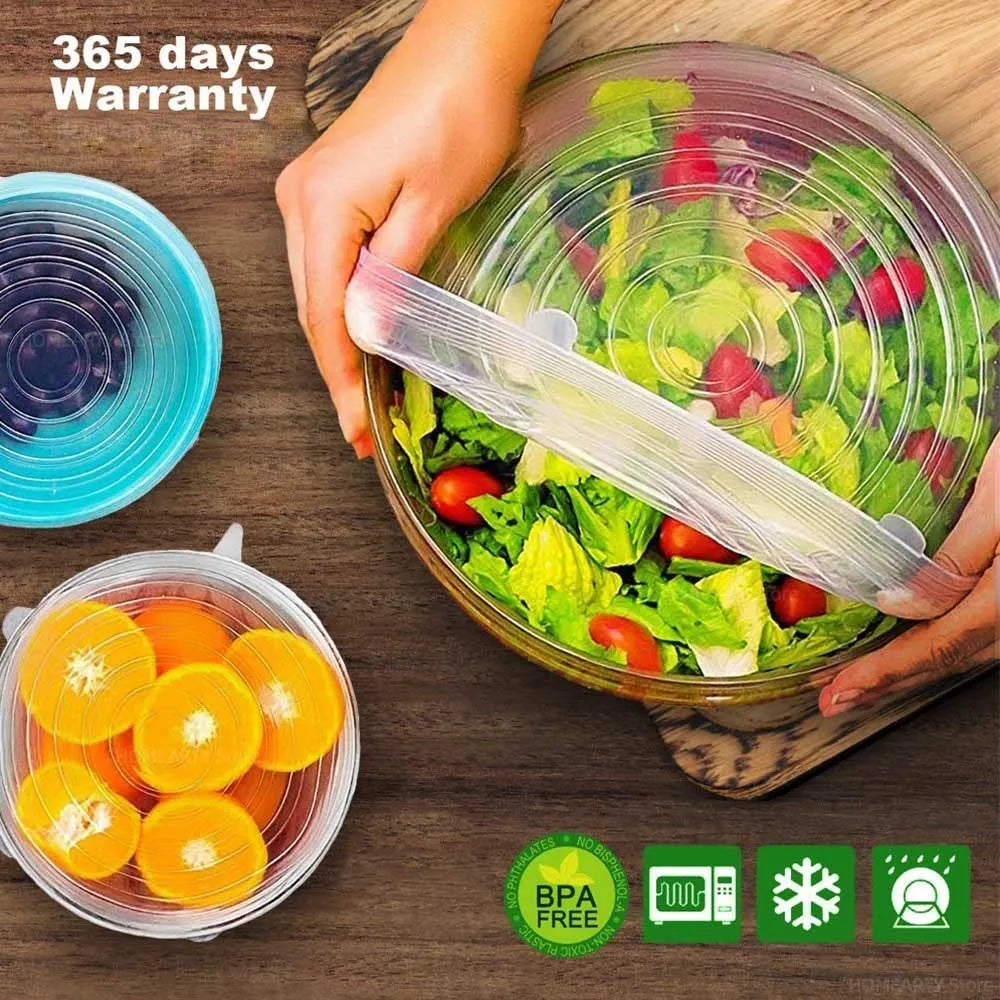 Reusable Silicone Stretch Lids (Set of 6)